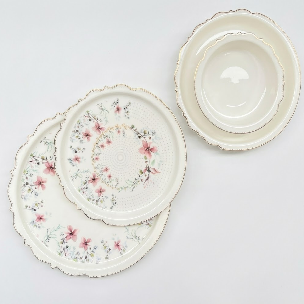 طقم أطباق مائدة فاخر 24 قطعة