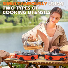 موقد غاز تخييم مزود بشعلتين