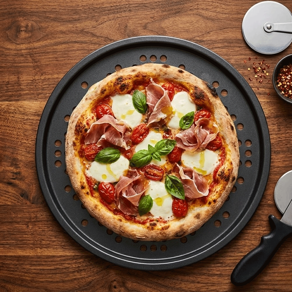 صينية بيتزا مثقبة