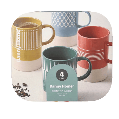 أكواب بورسلين مطبوعة،