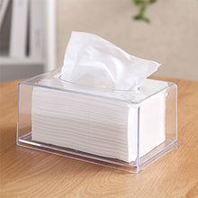 علبة مناديل كبيرة شفافة