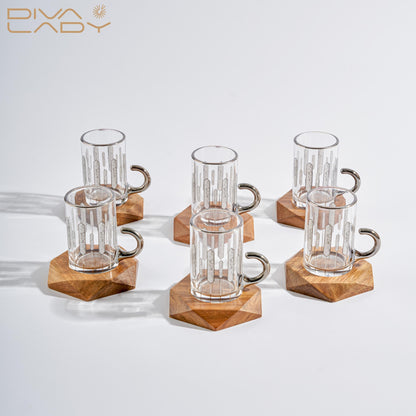 طقم استكانه وفناجين عربية 18 قطعة