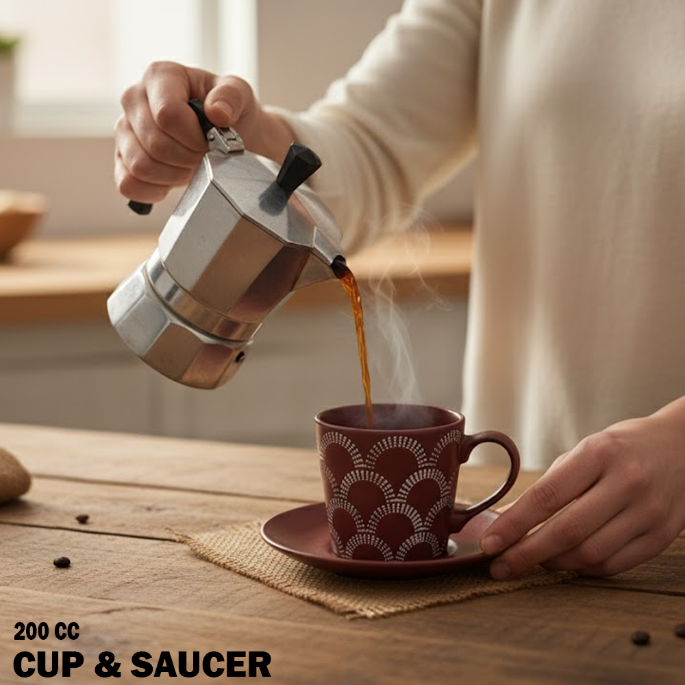 طقم فناجين  بتصميم قناطر