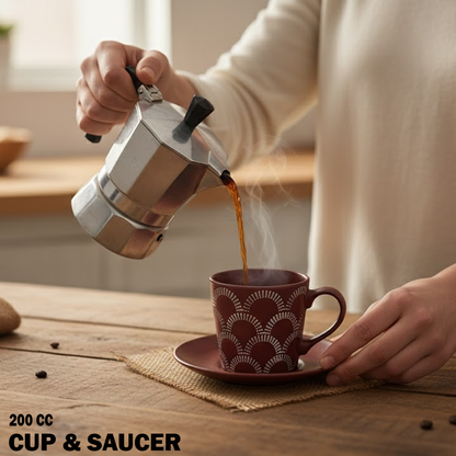 طقم فناجين  بتصميم قناطر