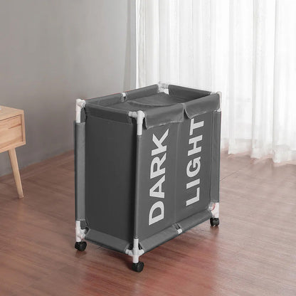 سلة غسيل مزدوجة الأقسام