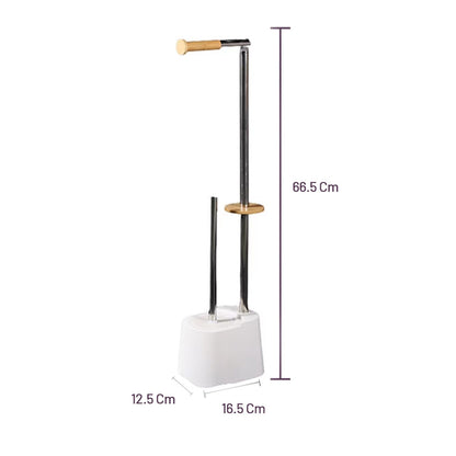 حامل ورق التواليت مع حامل فرشاة