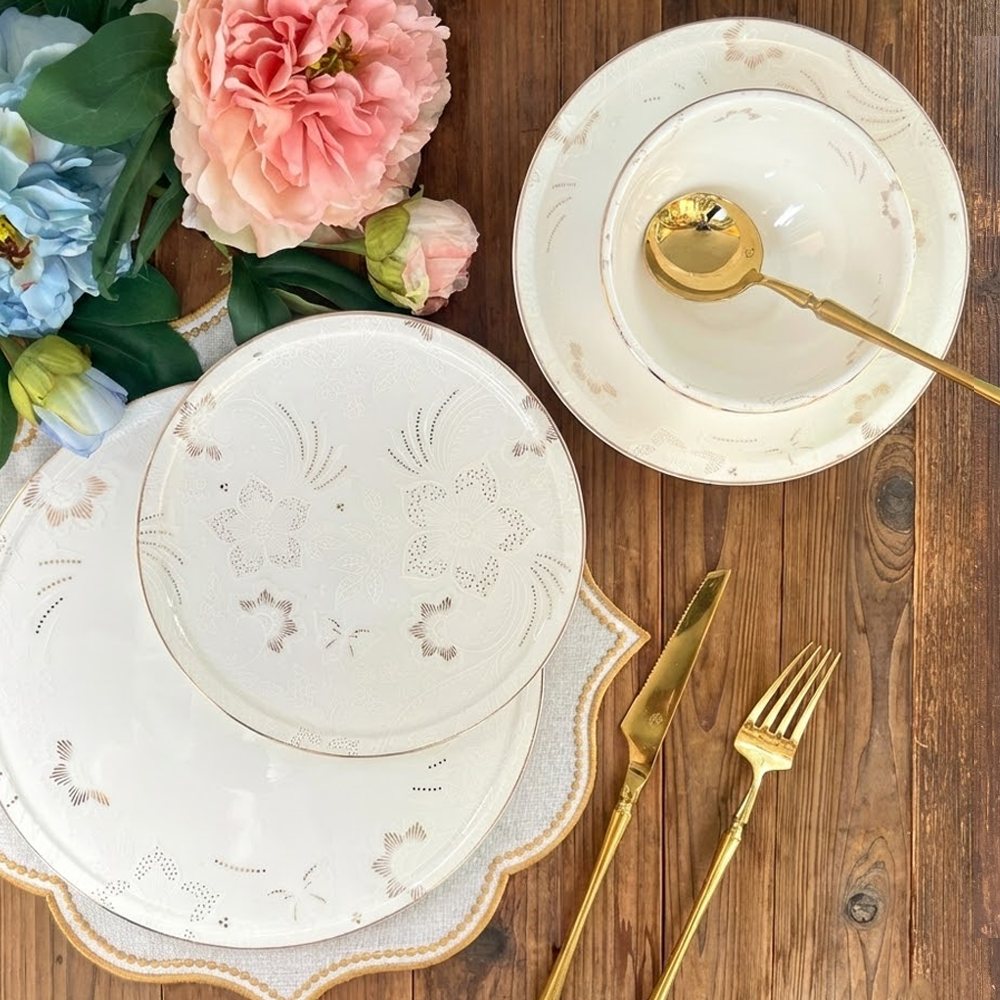 طقم أطباق مائدة فاخر 24 قطعة Diva Lady