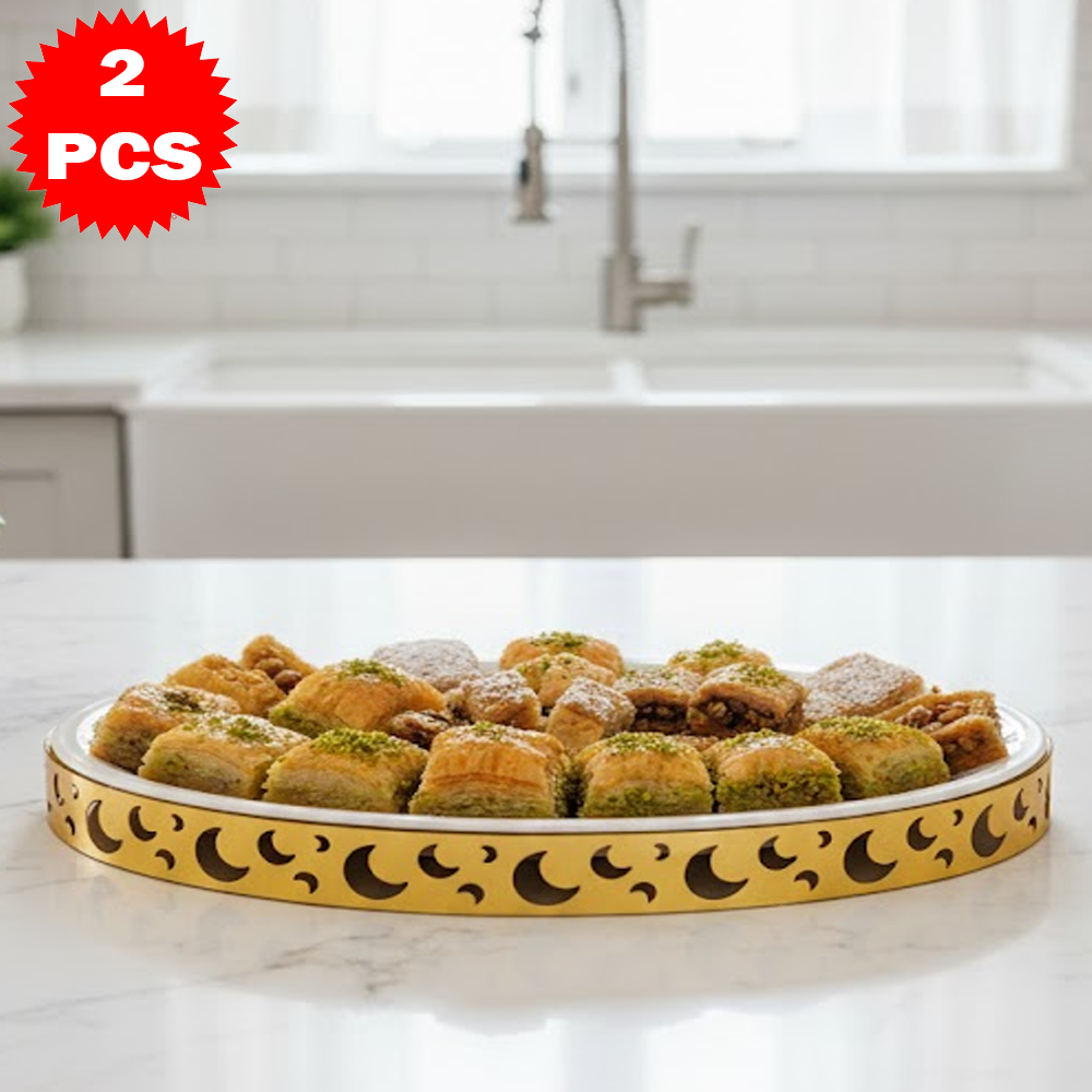 47x35 طبق تقديم كبير مع حامل معدني