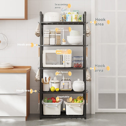 رف منظم للمطبخ بخطافات