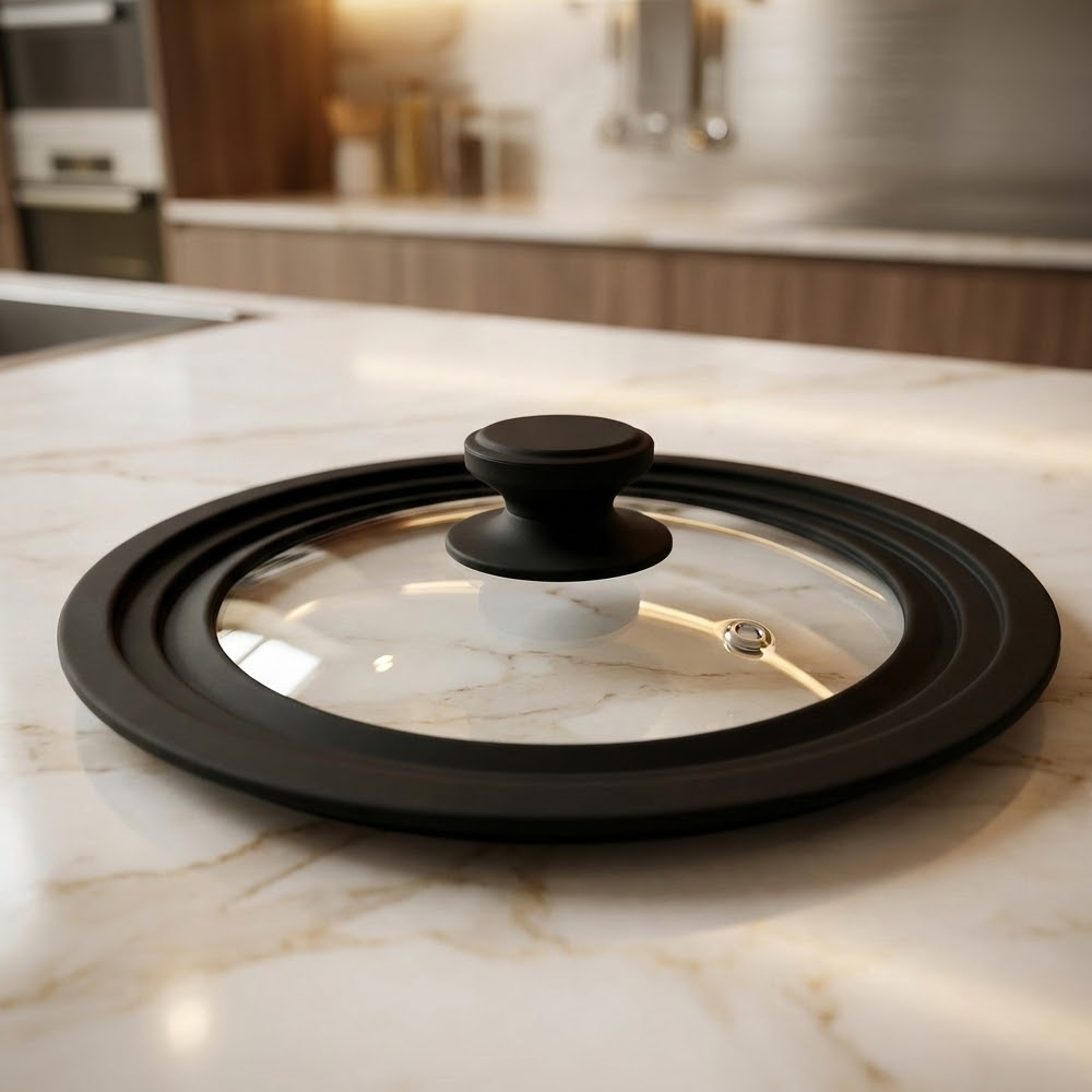 غطاء مقلاة زجاجي حراري