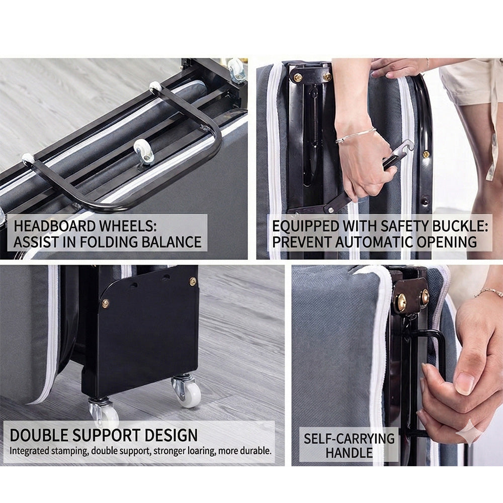 سرير فردي قابل للطي بثلاث طيات - 65 سنتًا