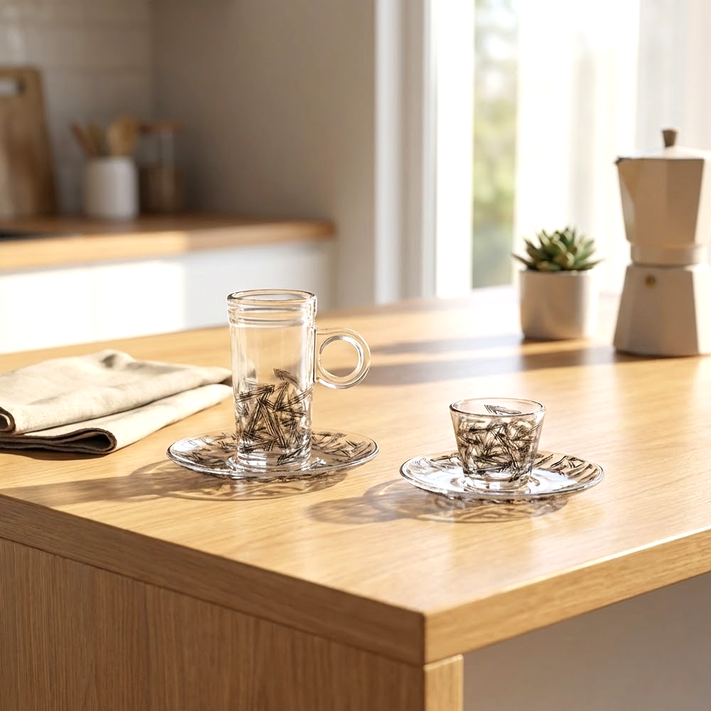 طقم استكانة وفنجان 18قطعة Diva Lady