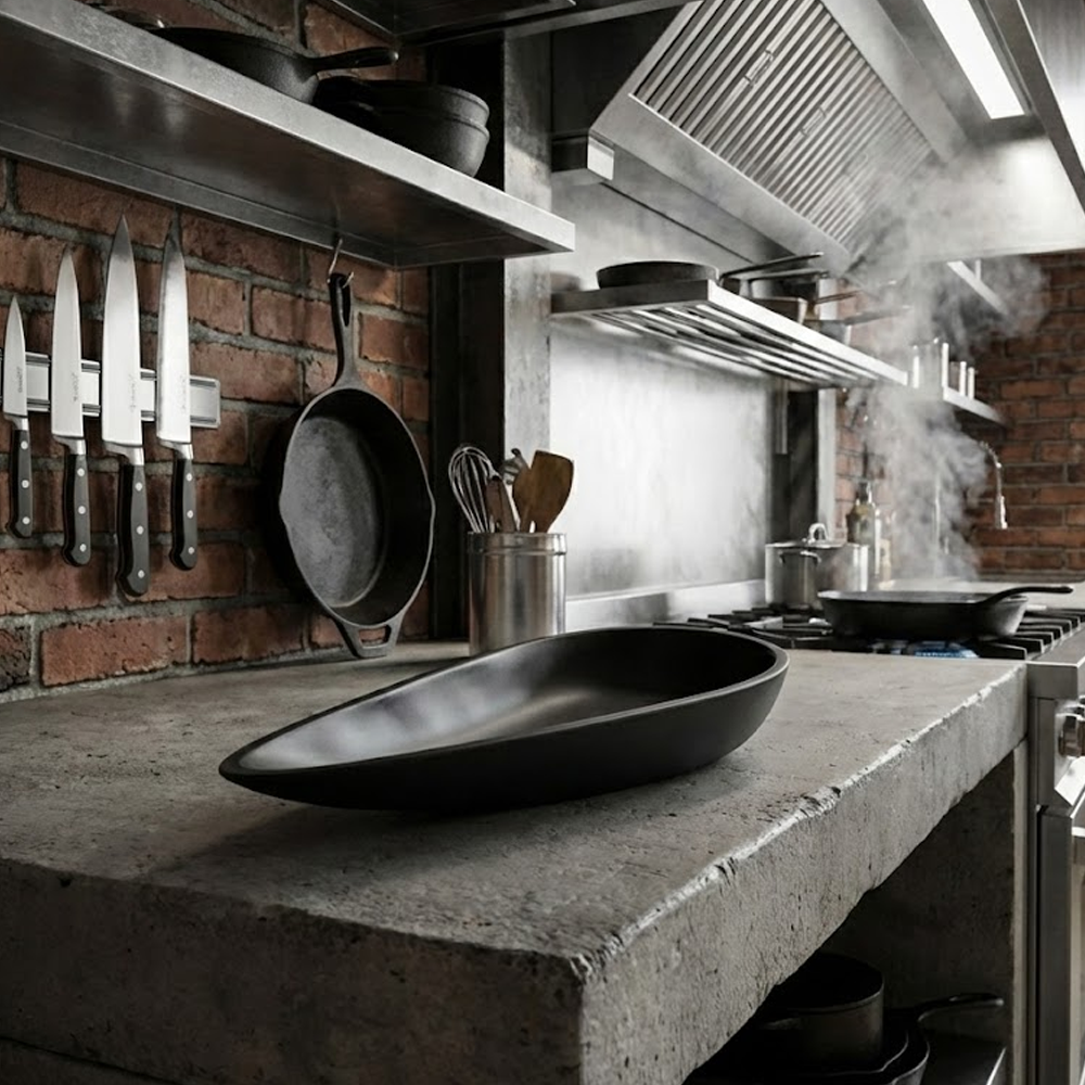 وعاء تقديم كبير بتصميم عصري بالوان متعددة