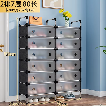 خزانة أحذية بواجهات سحب شفافة