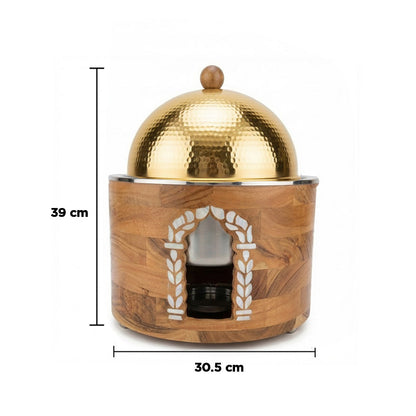سخان طعام بقاعدة خشبية 3 لتر