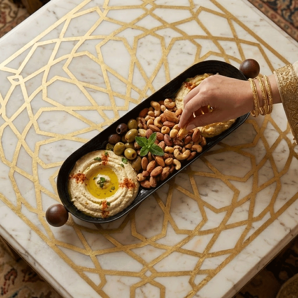 صحون تقديم بمقابض خشبية Diva Lady