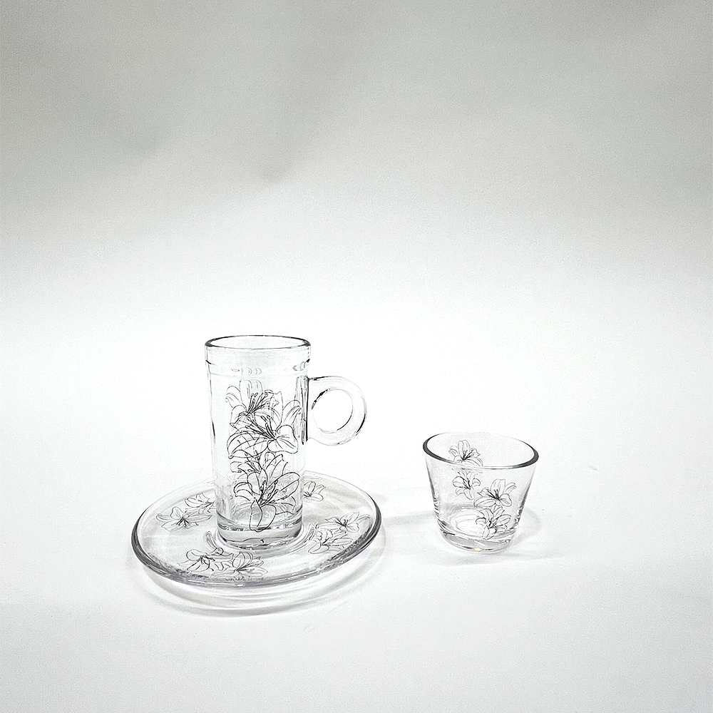 طقم استكانة وفنجان 18قطعة Diva Lady