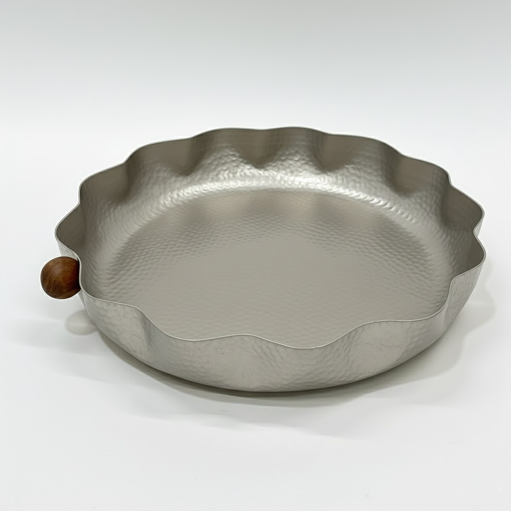 صينية تقديم معدنية كبيرة