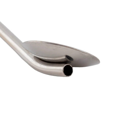 ملعقة قش من الفولاذ
