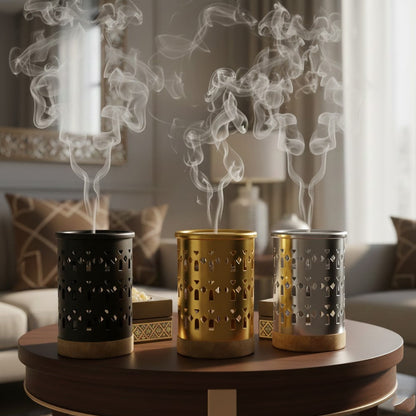 مبخر معدني بقاعدة خشبية Alkuwaity Al Awal الكويتي الأول