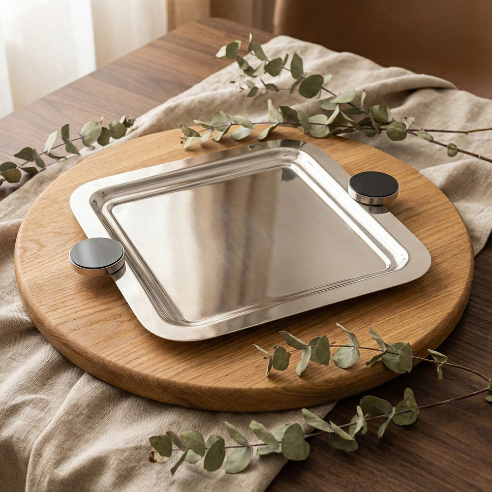 صينية تقديم مربعة كبيرة Alkuwaity Al Awal الكويتي الأول