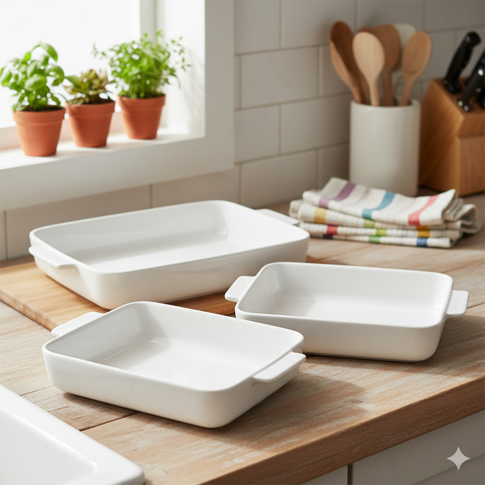 طقم سيراميك مستطيل