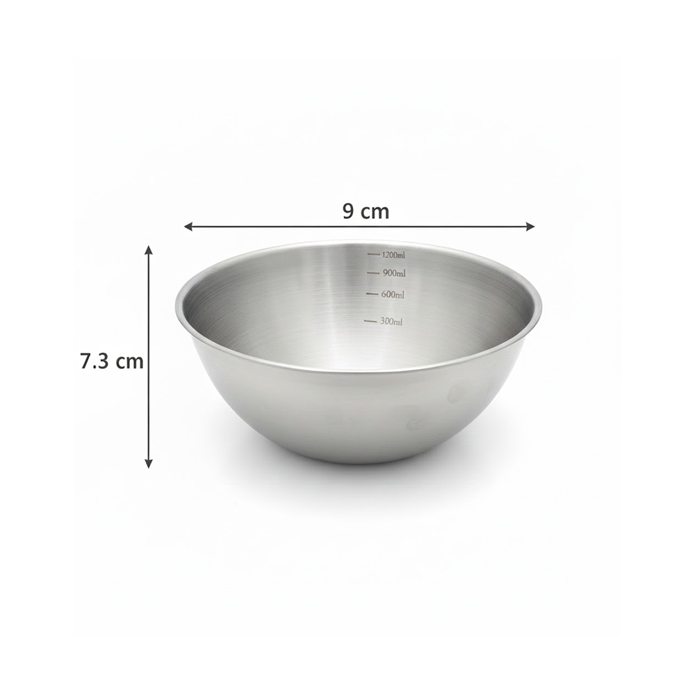 أوعية خلط من الستانلس ستيل 4مقاسات