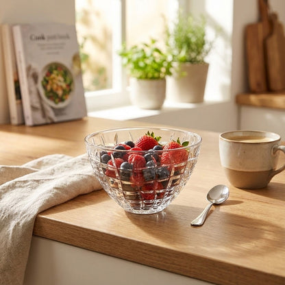 وعاء زجاجي شكل كريستال (15 سم)