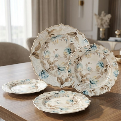 طقم أطباق مائدة فاخر 24 قطعة