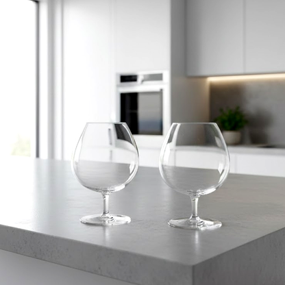 طقم كؤوس زجاج شفاف