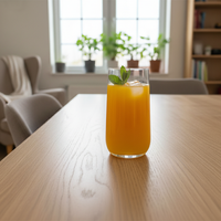 طقم أكواب زجاجية طويلة شفافة 500 مل 4 قطع