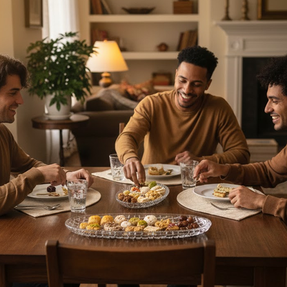 طبق تقديم زجاجي فاخر