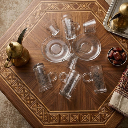 طقم استكانة وفنجان 18 قطعة Alkuwaity Al Awal الكويتي الأول