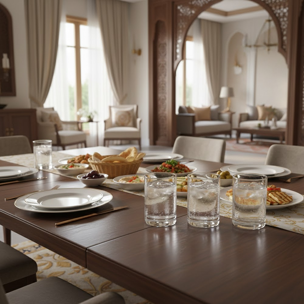 طقم أكواب زجاج شفاف 4 قطع