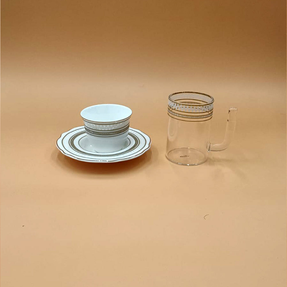 طقم استكانه وفنجان 18 قطعة