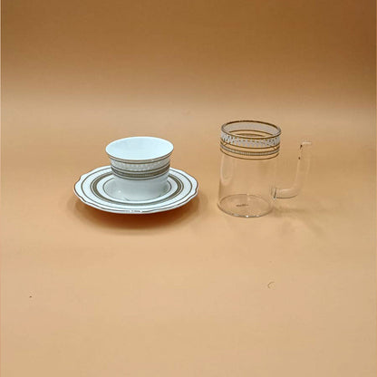 طقم استكانه وفنجان 18 قطعة