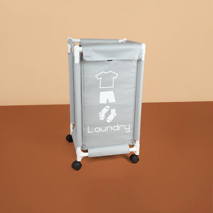 سلة غسيل ذات حجرة واحدة مع غطاء، المقاس: ارتفاع 65 × عرض 35 × طول 35