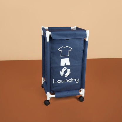 سلة غسيل ذات حجرة واحدة مع غطاء، المقاس: ارتفاع 65 × عرض 35 × طول 35