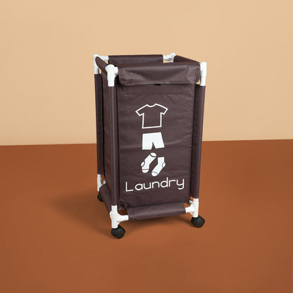 سلة غسيل ذات حجرة واحدة مع غطاء، المقاس: ارتفاع 65 × عرض 35 × طول 35