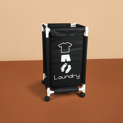 سلة غسيل ذات حجرة واحدة مع غطاء، المقاس: ارتفاع 65 × عرض 35 × طول 35