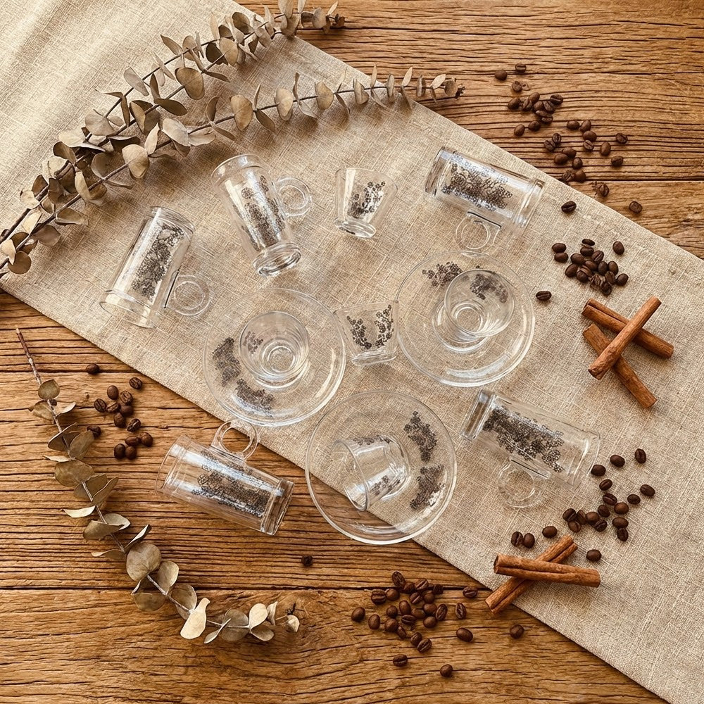 طقم استكانة وفنجان 18 قطعة Alkuwaity Al Awal الكويتي الأول