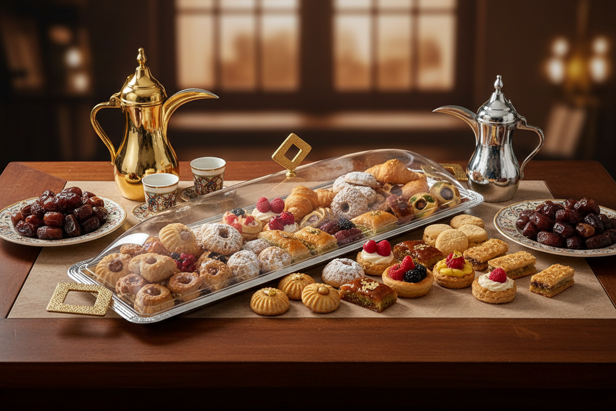 طبق تقديم  كيك Alkuwaity Al Awal الكويتي الأول