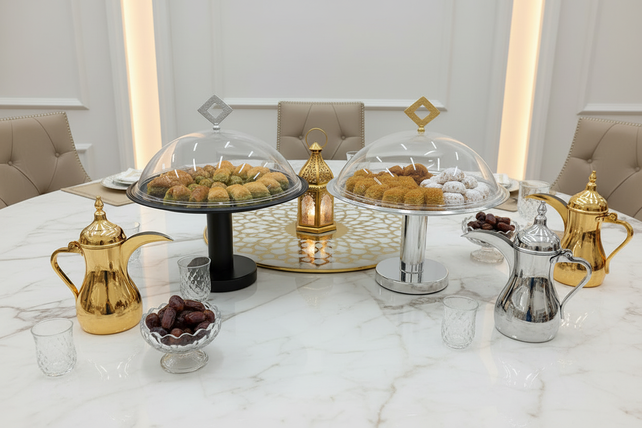 طبق تقديم كيك بغطاء Alkuwaity Al Awal الكويتي الأول