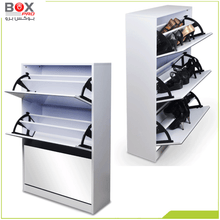 خزانة أحذية مع مرآة 3 طبقات