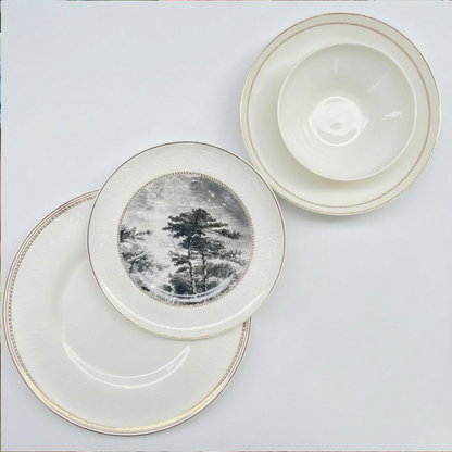 طقم أطباق مائدة فاخر 24 قطعة