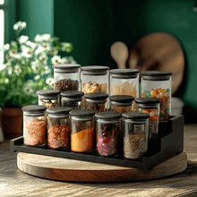 مجموعة توابل زجاجية 14 قطعة