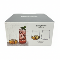 طقم أكواب زجاجية كلاسيكية – 4 قطع (245 مل)