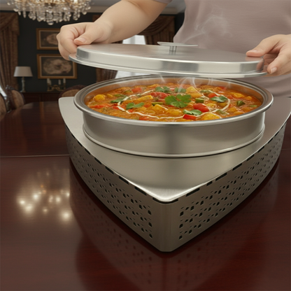 سخان طعام معدني بتصميم هندسي