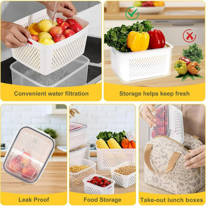 طقم صناديق ثلاجة للتخزين 9 قطعة