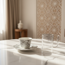 طقم استكانة وفنجان 18قطعة